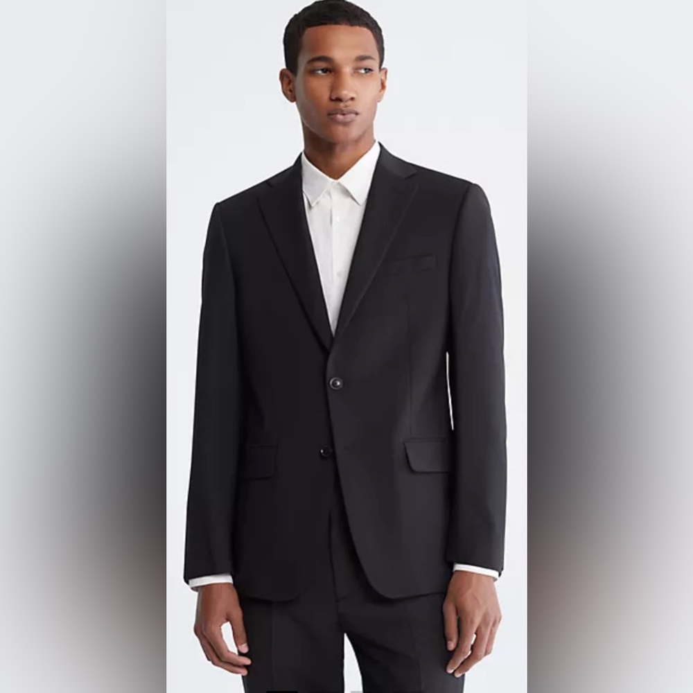 Calvin Klein Slim Fit Black Jacket Size 48L (XXL) NWT
